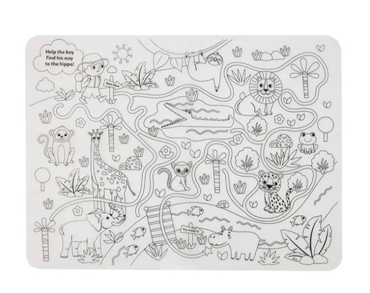Colour-in Silicone Mat - Animals