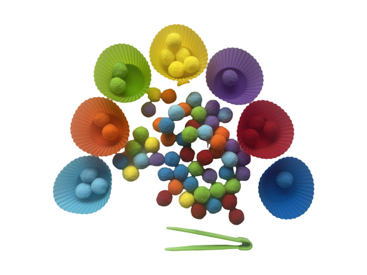 Felt Ball Colour Sorting Activity