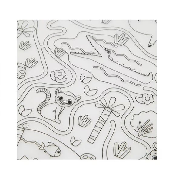 Colour-in Silicone Mat - Animals