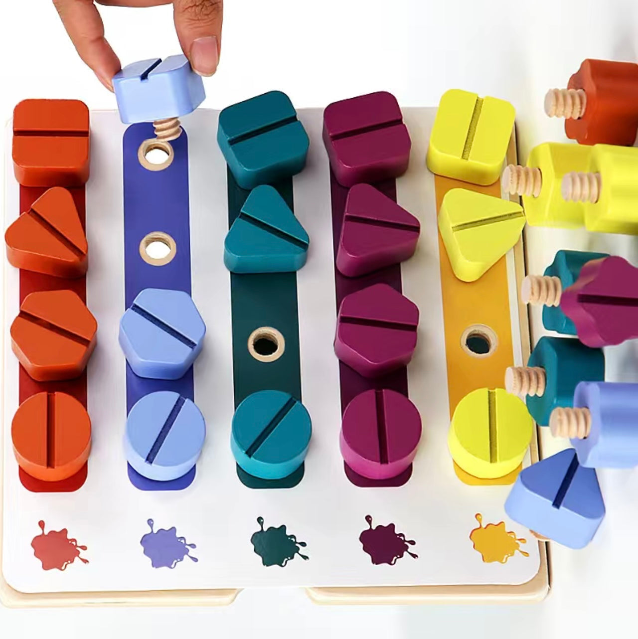 Wooden Screw and Nut Activity