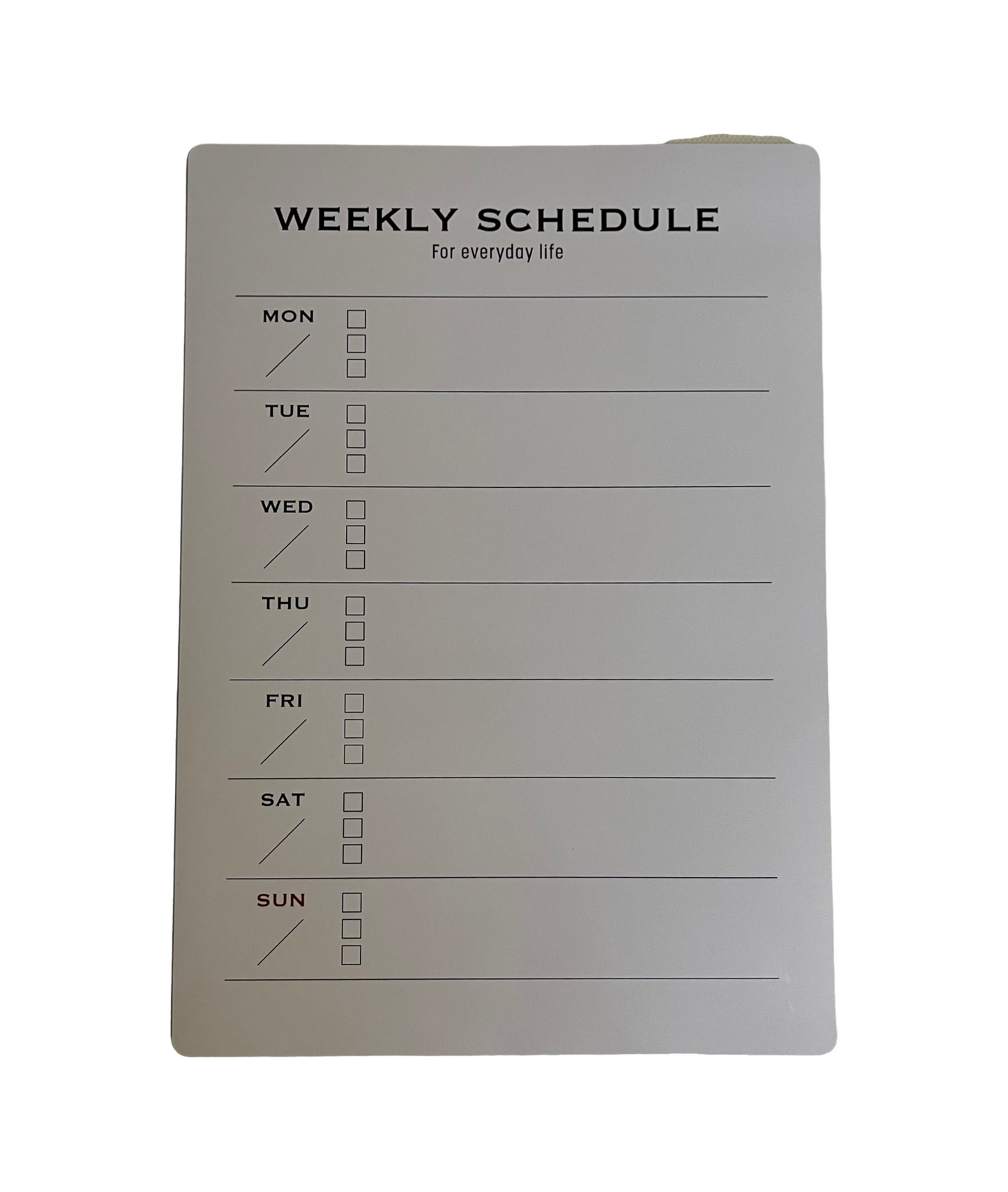 Weekly Magnetic White Sheet - A4