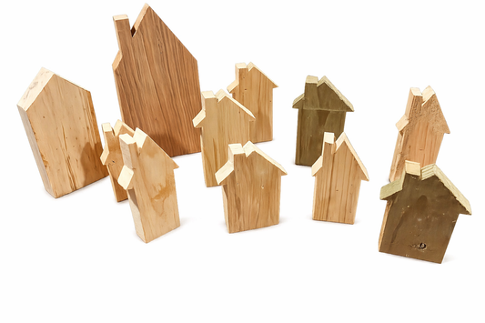 Rough cut wooden house