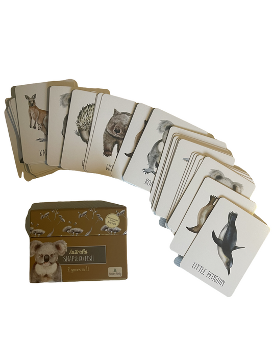 Australian Animal Snap and Go Fish Card Set