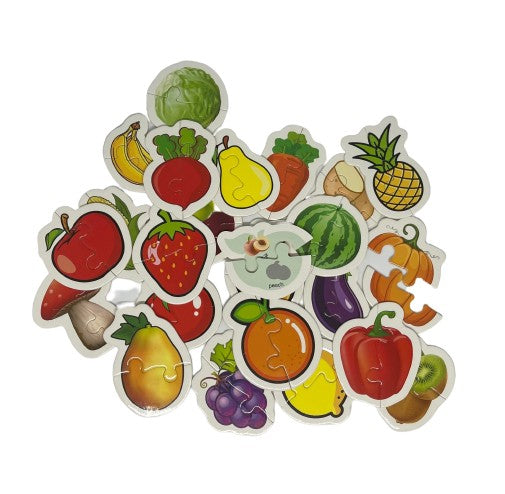 Puzzle Cards - Fruit and Vegetables